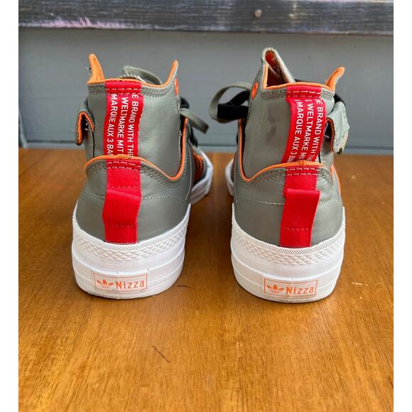 Adidas Originals NIZZA HI DL Youth 6.5 Gray Orange Skate Style GZ2655 - Picture 2 of 8
